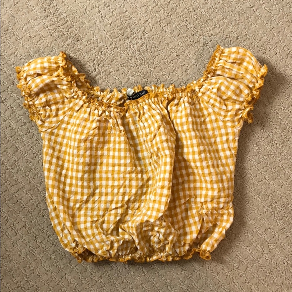 Yellow crop top